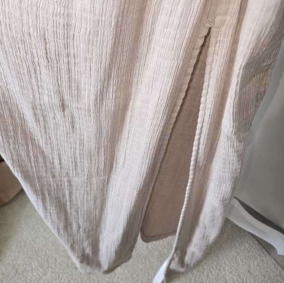 NEW FREE PEOPLE DRESS! Full length, slit w cinched waist, Tie back, size 2 - Picture 7 of 7